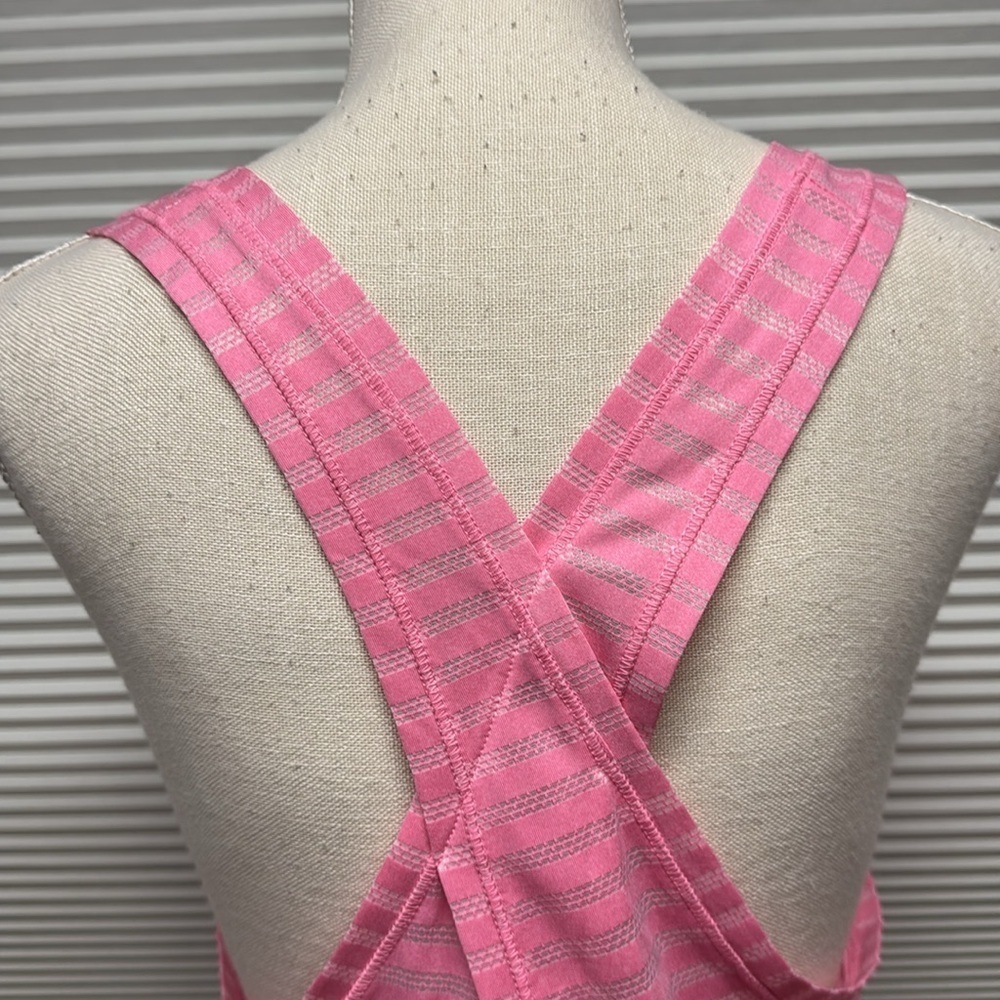 ZYIA Pink Striped Racerback Tank Top - Picture 6 of 10